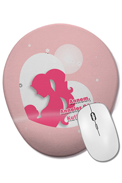 BASKI DÜNYASI Cadou pentru Ziua Mamei 044 Mouse Pad oval cu suport pentru înc...