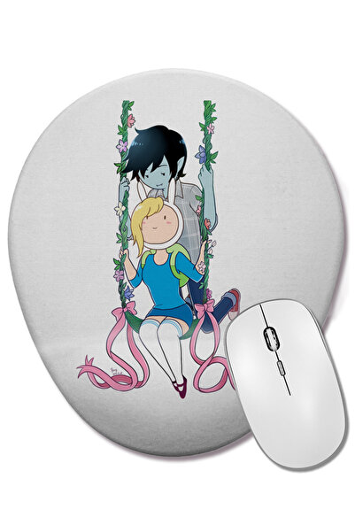 BASKI DÜNYASI Mouse Pad oval cu suport pentru încheietura mâinii Adventure Time