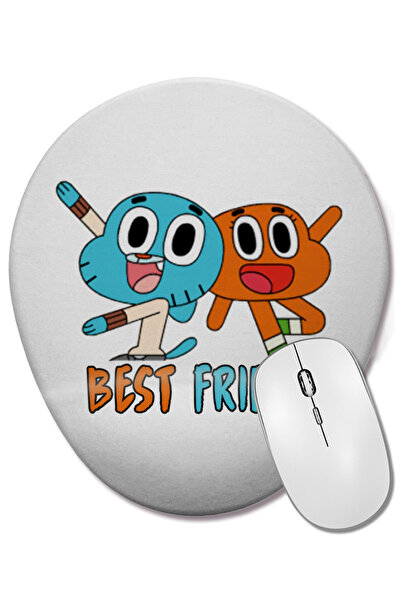 BASKI DÜNYASI Gumball & Darwin cu imprimeu Mouse Pad oval drăguț pentru cei m...