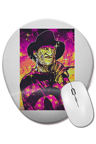 BASKI DÜNYASI Mouse Pad oval Neon Horror Freddy cu suport pentru încheietura ...