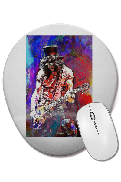 BASKI DÜNYASI Slash 03 Mouse Pad Oval cu Suport pentru Încheietura Mâinii