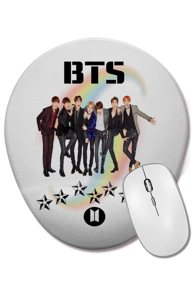 BASKI DÜNYASI Mouse Pad oval Bts 13 cu suport pentru încheietura mâinii
