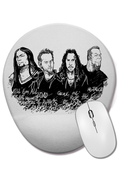 BASKI DÜNYASI Οβάλ ποντίκι ποντικοπολλαπλής χρήσης με μεταλλικό σχέδιο και στ...