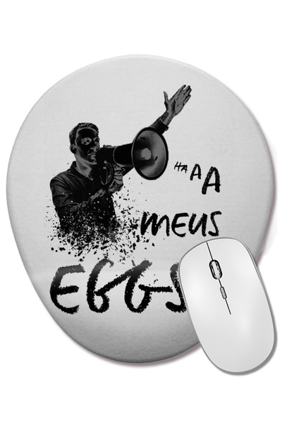 BASKI DÜNYASI Aaa Meus Egg Mouse Pad oval cu suport pentru încheietura mâinii