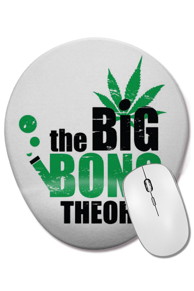 BASKI DÜNYASI The Big Bong Theory 03 Mouse Pad oval cu suport pentru încheiet...
