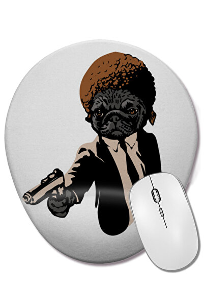 BASKI DÜNYASI Οβάλ ποντίκι με μοτίβο σκύλου πουγκάκι με όπλα
