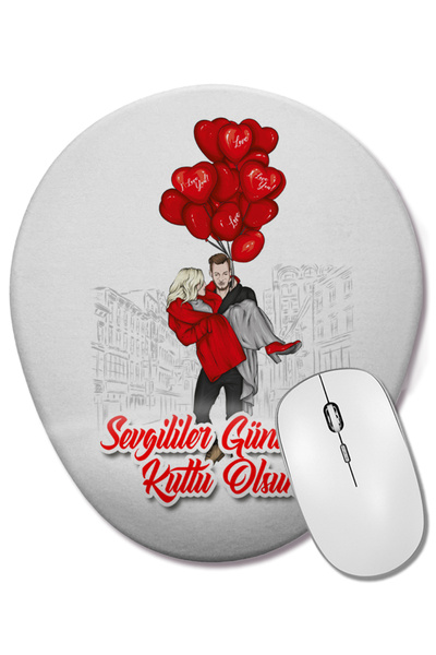 BASKI DÜNYASI Cadou pentru iubit de Ziua Îndrăgostiților 0248 Mouse Pad oval ...