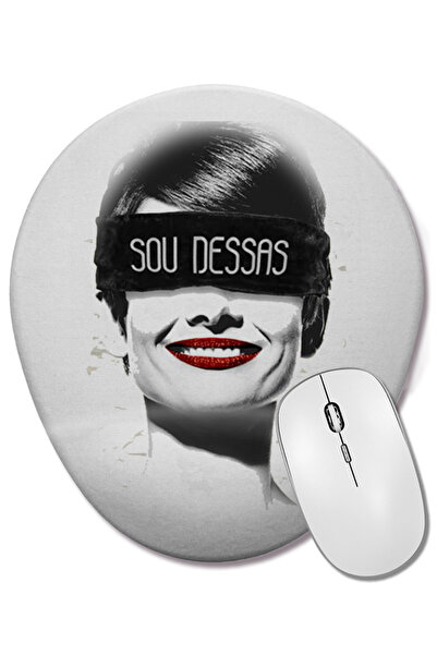 BASKI DÜNYASI Mouse Pad oval Sou Dessas cu suport pentru încheietura mâinii