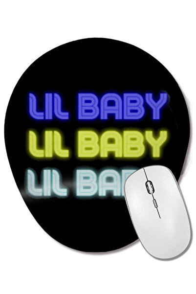 BASKI DÜNYASI Lil Baby LOGO MERCH Οβάλ ποντίκι με υποστήριξη καρπού