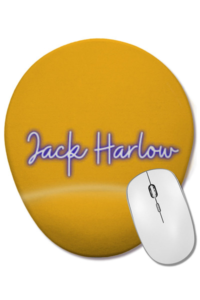 BASKI DÜNYASI Mouse Pad oval Jack Harlow cu suport pentru încheietura mâinii