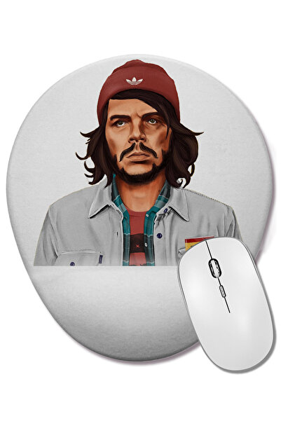 BASKI DÜNYASI Hipstory Hipster Che Guevara Ernesto Mouse Pad oval cu suport pentru încheietura mâinii