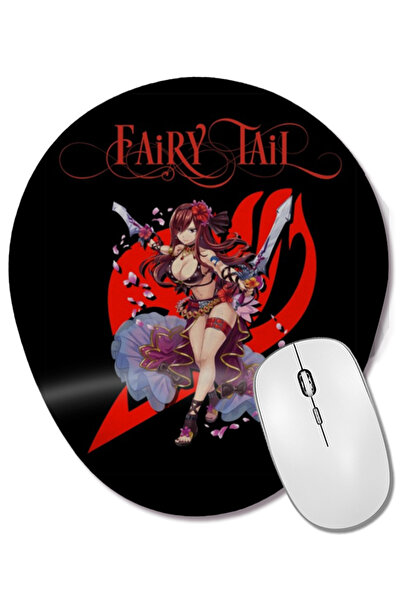 BASKI DÜNYASI Mouse Pad oval Fairy Tail Erza Scarlet Anime cu suport pentru î...