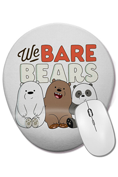 BASKI DÜNYASI We Bare Bears Oval Mouse Pad with Wrist Support