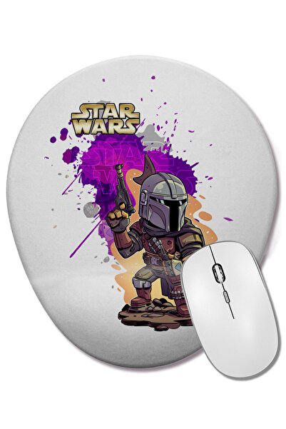 BASKI DÜNYASI Mouse Pad oval Star Wars cu suport pentru încheietura mâinii