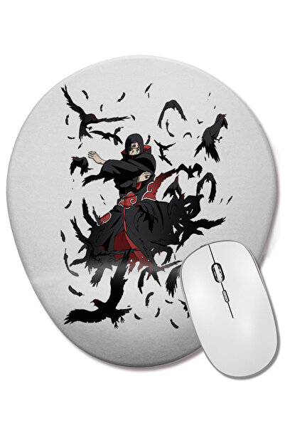 BASKI DÜNYASI Mouse Pad oval cu suport pentru încheietura mâinii, Naruto Itac...