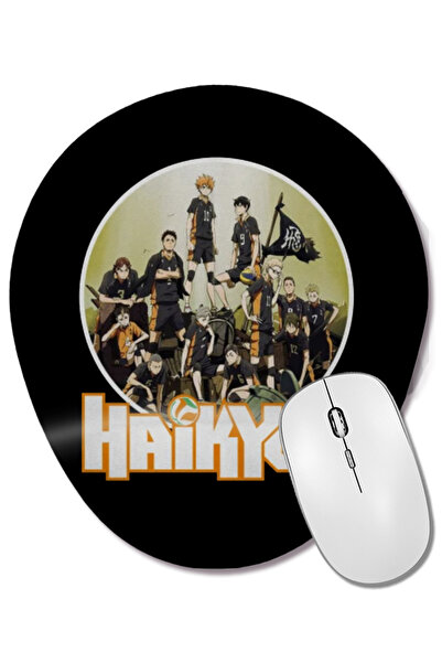 BASKI DÜNYASI Mouse Pad oval cu suport pentru încheietura mâinii Haikyuu Group