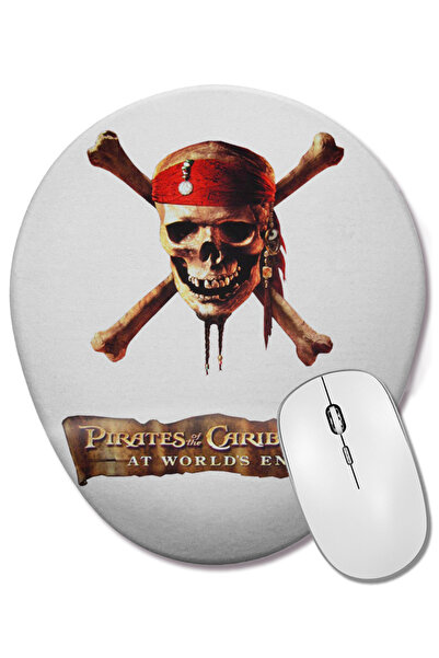 BASKI DÜNYASI Пиратите от Карибите Овална подложка за мишка с опора за китката