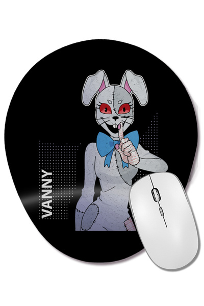 BASKI DÜNYASI Mouse Pad oval cu suport pentru încheietura mâinii Fnaf Vanessa...