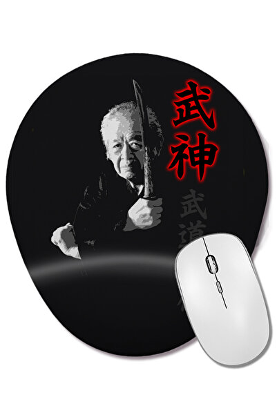 BASKI DÜNYASI Mouse Pad oval Bujinkan Hatsumi Tanto cu suport pentru încheietura mâinii