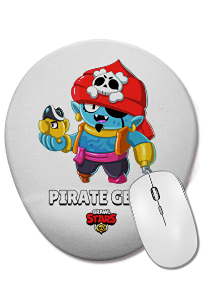BASKI DÜNYASI Mouse Pad oval Brawl Stars Pirate Gene cu suport pentru încheie...