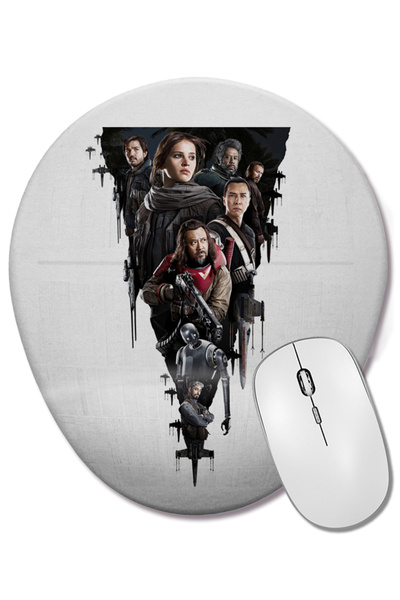 BASKI DÜNYASI Star Wars 01 Mouse Pad oval cu suport pentru încheietura mâinii