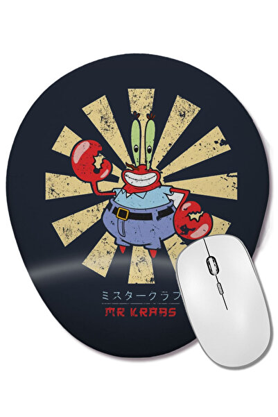 BASKI DÜNYASI Mouse Pad oval cu suport pentru încheietura mâinii, în stil ret...