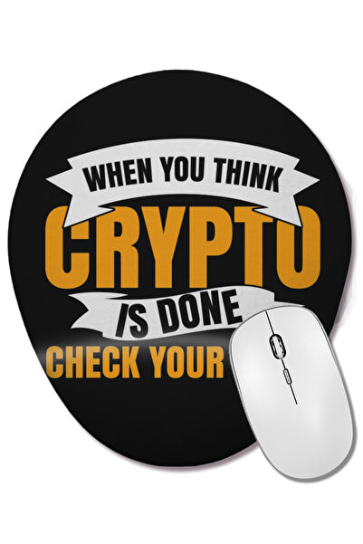 BASKI DÜNYASI Kripto bik tržište Bitcoin podloga za miša ovalnog oblika sa po...