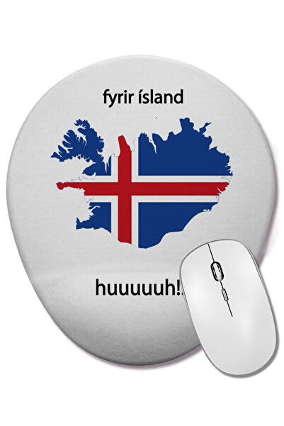 BASKI DÜNYASI Mouse Pad oval Fyrir İsland cu suport pentru încheietura mâinii