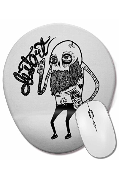 BASKI DÜNYASI Mouse Pad oval pentru skateboard cu suport pentru încheietura m...