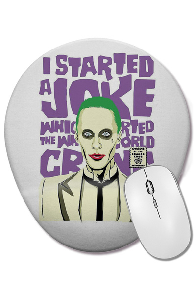 BASKI DÜNYASI Mouse Pad oval cu suport pentru încheietura mâinii I Started A ...