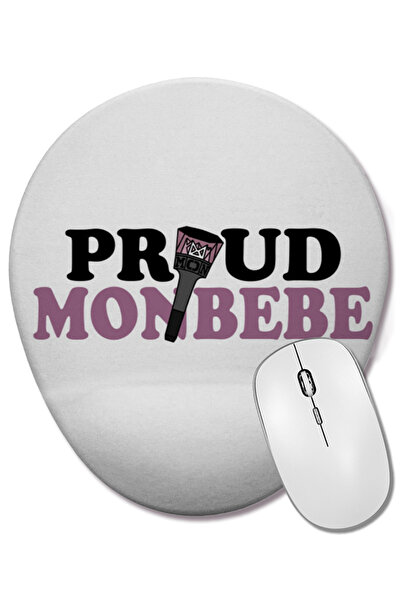 BASKI DÜNYASI Mouse Pad oval Monsta X Proud Monbebe cu suport pentru încheiet...