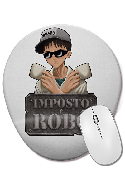 BASKI DÜNYASI Μου αρέσει η μουσική Muzik, οβάλ ποντικοπίνακας με υποστήριξη κ...