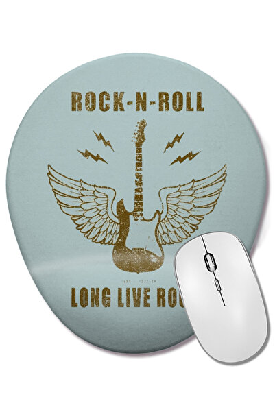 BASKI DÜNYASI Long Live Rock N' Roll 01 Mouse Pad oval cu suport pentru înche...