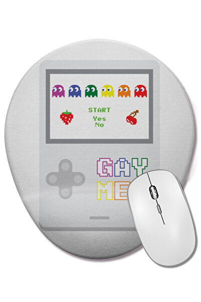 BASKI DÜNYASI Mouse Pad oval Ghost Gaymer cu suport pentru încheietura mâinii