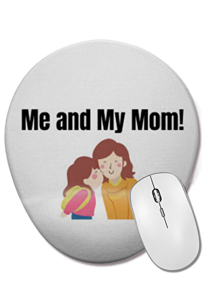 BASKI DÜNYASI Mouse Pad oval ME AND MY MOM cu suport pentru încheietura mâinii