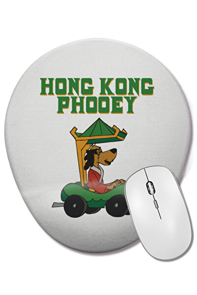 BASKI DÜNYASI Το Phooeymobile Hong Kong Phooey Oval Mouse Pad με στήριγμα καρπού