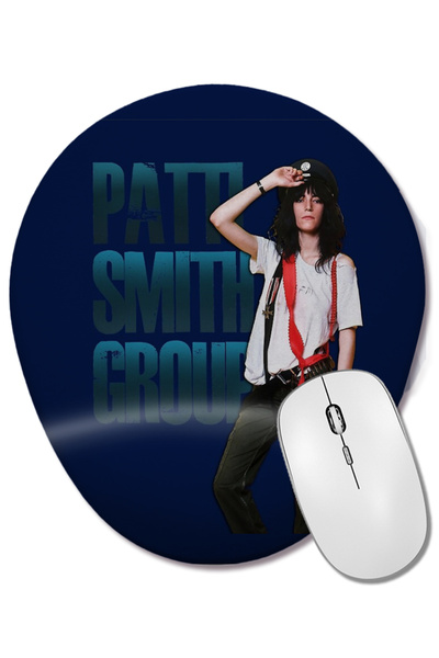 BASKI DÜNYASI Овална подложка за мишка с опора за китката от Patti Smith Group