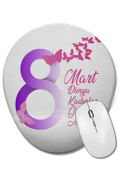 BASKI DÜNYASI 8 Μαρτίου Παγκόσμια Ημέρα της Γυναίκας 004 Οβάλ ποντίκι με υποσ...