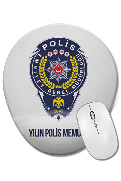 BASKI DÜNYASI Ovalna podloga za miša sa podrškom za zglob za policajce i služ...