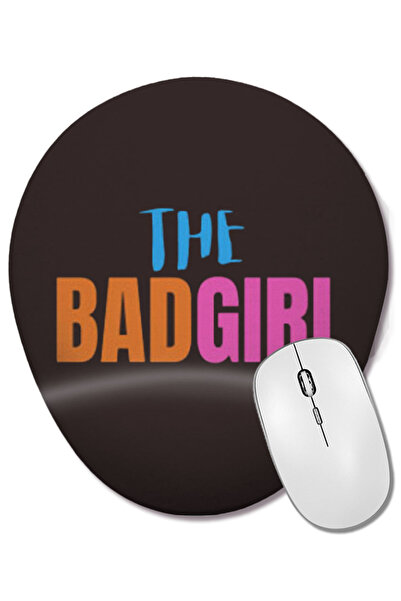 BASKI DÜNYASI لوحة ماوس بيضاوية من BADGIRL مع دعم للمعصم