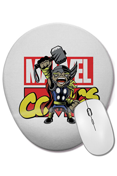 BASKI DÜNYASI Mouse Pad oval Marvel Comics Capitan América cu suport pentru î...