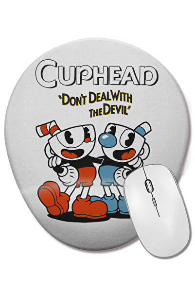 BASKI DÜNYASI Cuphead dva ovalna podloška za miša sa podrškom za zglob