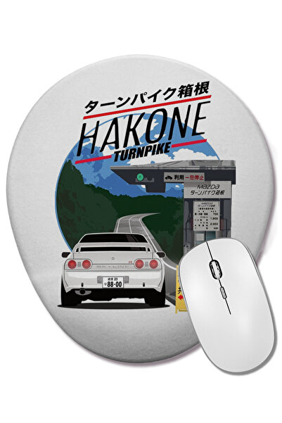 BASKI DÜNYASI Hakone NISSAN Skyline R32 Οβάλ ποντίκι με υποστήριξη καρπού