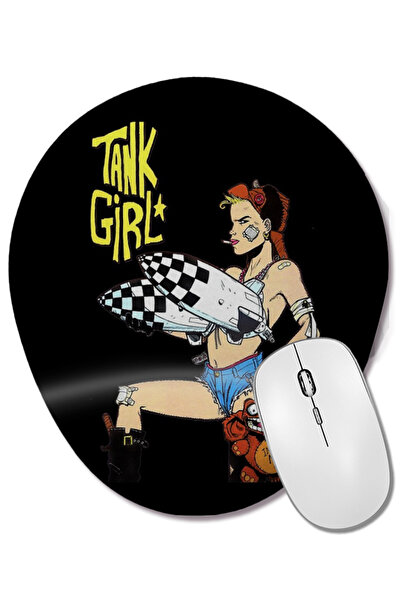 BASKI DÜNYASI Tank Girl Oval Mouse Pad με στήριγμα καρπού