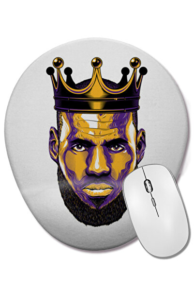 BASKI DÜNYASI Ο Λεμπρόν Τζέιμς ο Βασιλιάς Οβάλ ποντίκι με υποστήριξη καρπού