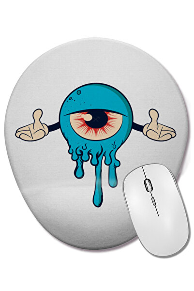 BASKI DÜNYASI Mouse Pad oval cu suport pentru ochi și încheietura mâinii