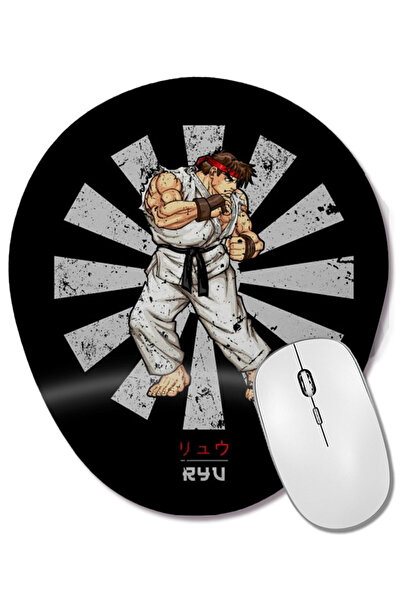 BASKI DÜNYASI Mouse Pad oval Ryu Street Fighter retro japonez cu suport pentr...
