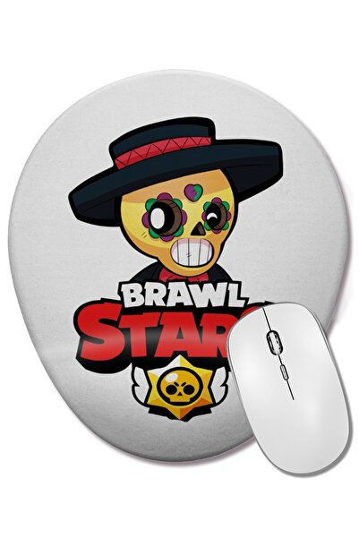 BASKI DÜNYASI Brawl Stars 04 Mouse Pad oval cu suport pentru încheietura mâinii