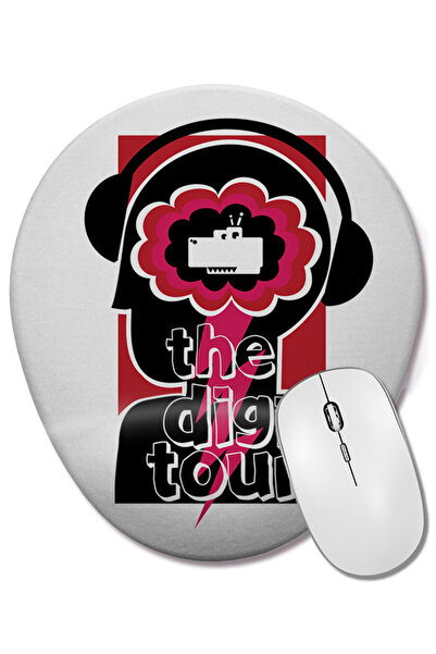 BASKI DÜNYASI Mouse Pad oval cu suport pentru încheietura mâinii cu logo-ul Digi Tour