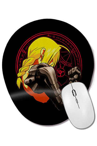 BASKI DÜNYASI Yellow Hair Alchemist Mouse Pad oval cu suport pentru încheietu...